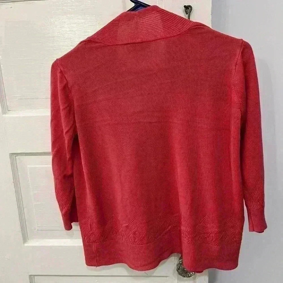 loft open cardigan, blush, pink size, medium, petite - Picture 5 of 5